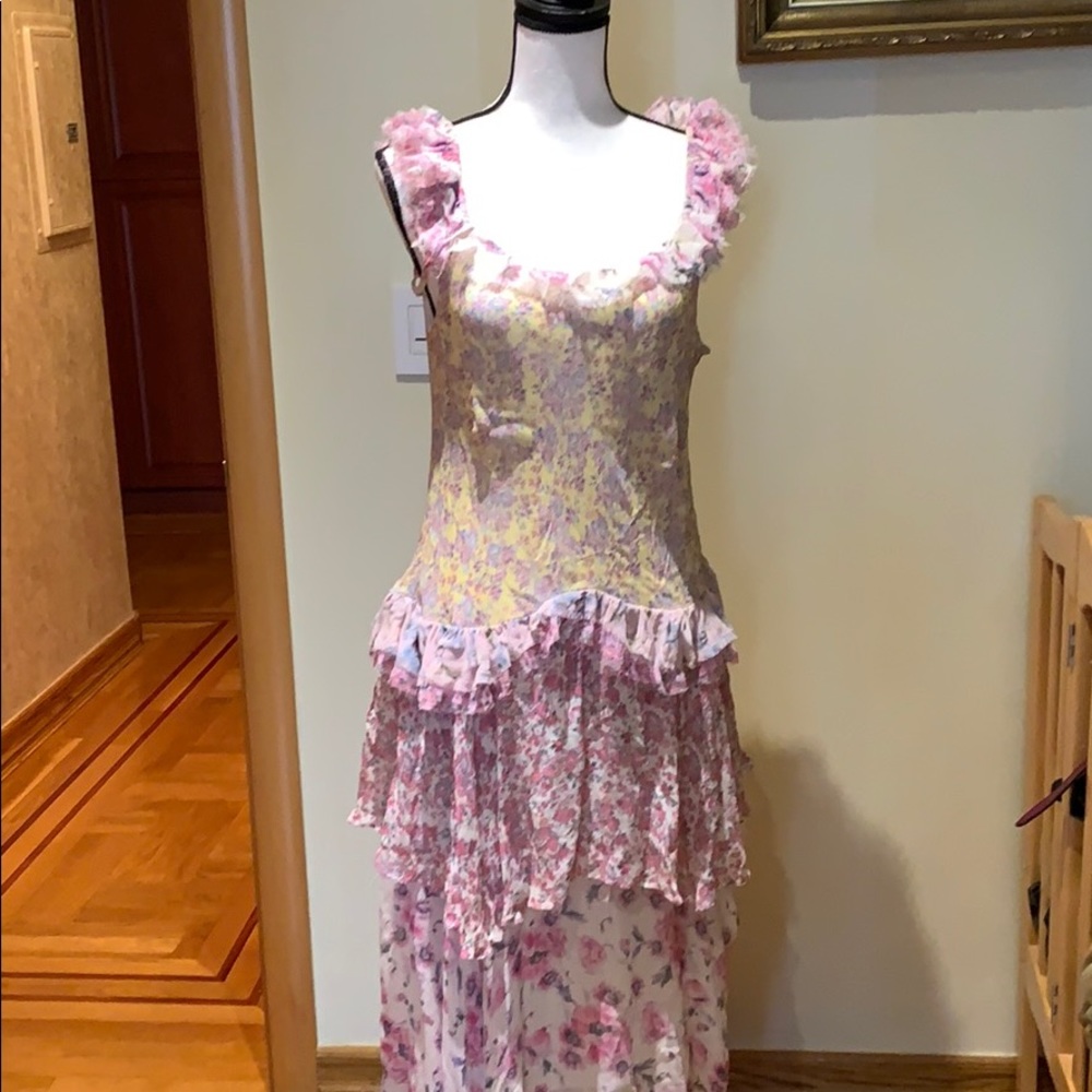 LoveShackFancy Floral Midi Dress